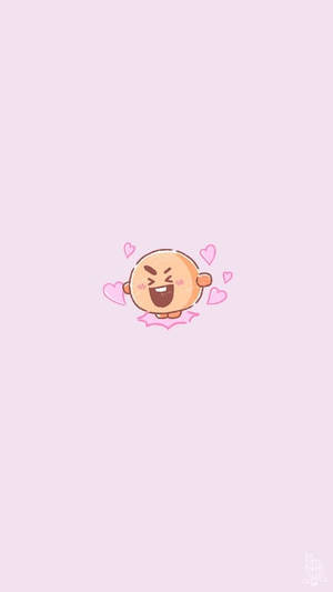 슈키 BT21 미니멀 포스터 배경화면 — 낮은 대비 배경화면