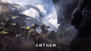 Anthem 비디오 게임 속 요새의 멋진 HD 품질 배경화면 — 스튜디오 디스플레이 배경화면