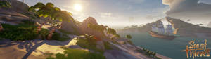 Sea Of Thieves shores dual monitor wallpaper — 3840x1080 배경화면