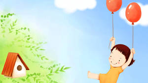 아기, 새집, 공, 그림 배경화면 미리보기 — 크롬북 배경화면