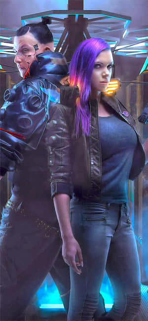 iPhone X Cyberpunk 2077 배경화면 — Vivo T5 Lite 배경화면
