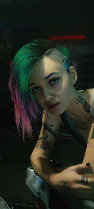 iPhone X Cyberpunk 2077 배경화면 — Honor 400 Smart 배경화면