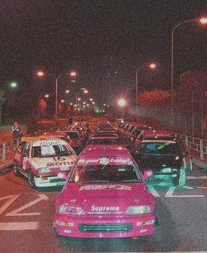 야간 JDM 자동차 거친 느낌 — Jdm 자동차 배경화면