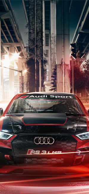 야경 도시를 배경으로 한 Audi Sportback — 갤럭시 C 배경화면
