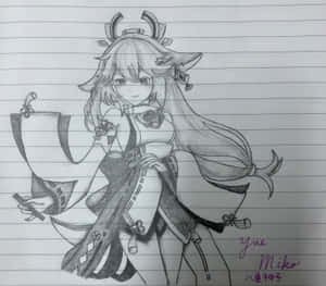 야에 미코 그림 프로필 사진 — 원신 임팩트 배경화면