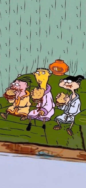 에드 에드드 앤 에디 슬리피 파티 배경화면 — 아이폰 16 프로 배경화면