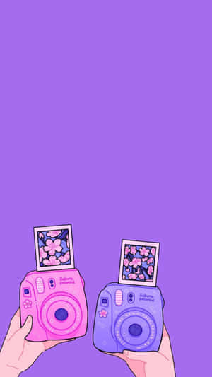 귀여운 보라색 배경