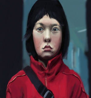 옥자 속 미자의 그림 아트 배경화면 — Oppo Find N6 배경화면