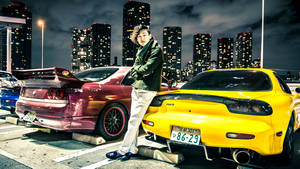 은빛 JDM 자동차가 도로를 달리는 세련된 모습 — Jdm 자동차 배경화면