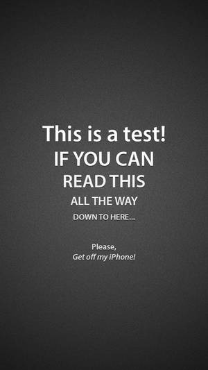This Is A Test 문구 아이폰 잠금화면 배경화면