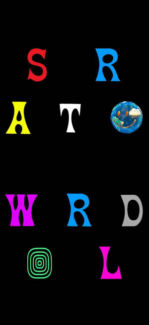 놀라운 디자인의 Astroworld 텍스트 배경화면 멋진 아트 — 아이폰 11 프로 배경화면