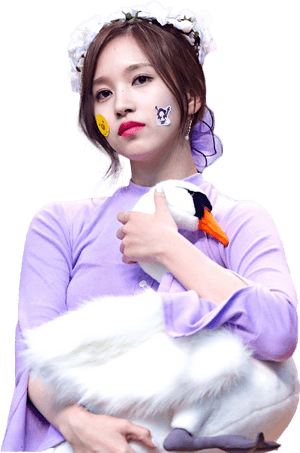 인형 백조를 안고 있는 K팝 스타