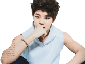 지민 사색하는 포즈