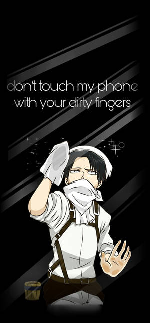 진격의 거인 캐릭터 리바이 스크린 배경화면 — 아이폰 18 프로 배경화면