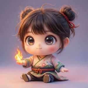 치비 버전의 마키 오제가 사랑스럽습니다. — 픽셀 워치 배경화면