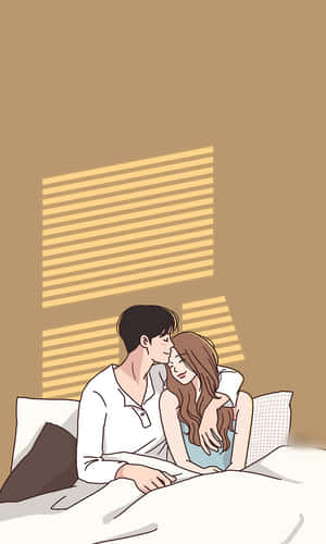 만화 커플 사진 — 테크노 메가패드 프로 배경화면