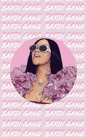 Cardi B Pink Bardi Gang 배경화면 — 모토 패드 70 그루브 배경화면