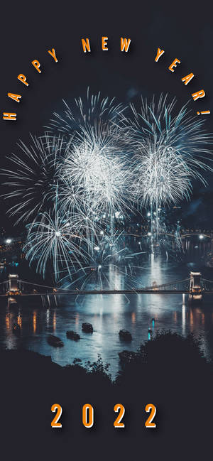 캡션: 2022년 새해 맞이 축하 폭발 — 아이폰 16 배경화면