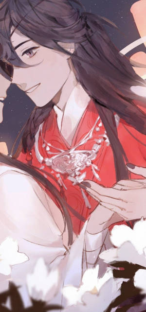 화청 파스텔 레드 배경화면 — 아이폰 16 프로 배경화면