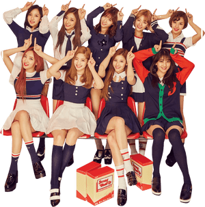 트와이스 K팝 그룹 교복 콘셉트