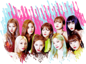 트와이스 멤버 화려한 배경