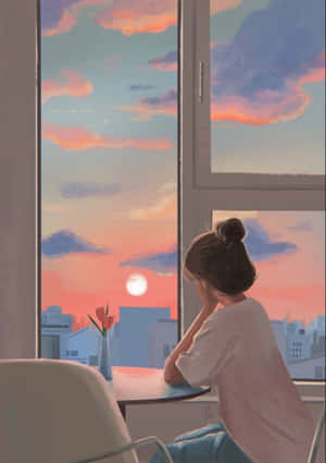 애니메이션 소녀 미학 — IQOO Pad 배경화면