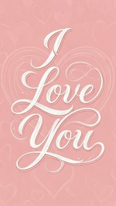 필기체로 쓰인 '사랑해'가 담긴 우아한 타이포그래피 사랑 배경화면. — 사랑해 배경화면
