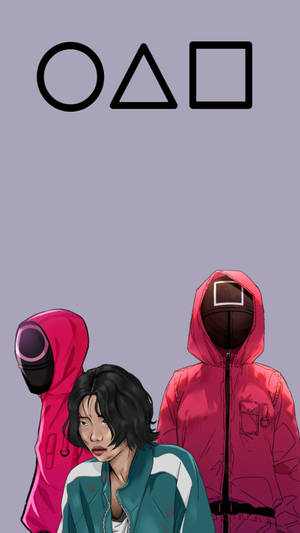 핑크 가드 067 오징어 게임 배경화면