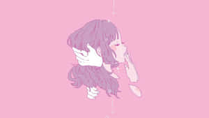 핑크 애니메이션 미학 사진 — 핑크 감성 GIF 배경화면