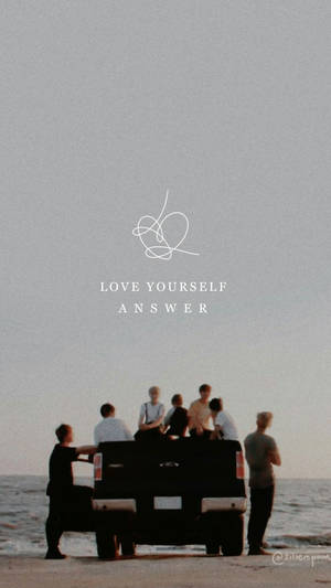해변 트럭 위의 감성적인 방탄소년단 — 감성 방탄소년단 배경화면