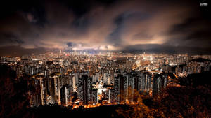 황혼의 도시 풍경 배경화면 — 2560x1440 배경화면