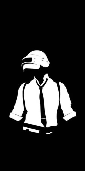 흑백 PUBG 로고 — 18:9 배경화면