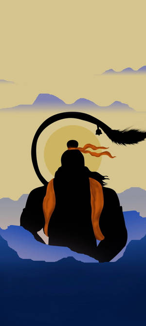 힌두교 신 하누만 미니멀리스트 감성 — 아이폰 16 프로 배경화면