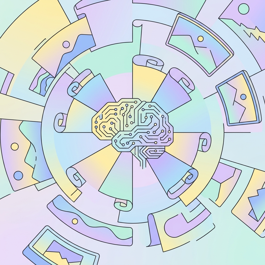 AI 생성 도구 일러스트레이션